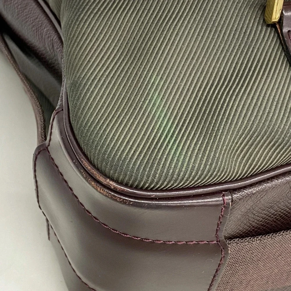 Louis Vuitton Brown and Olive Green Canvas Messenger Bag